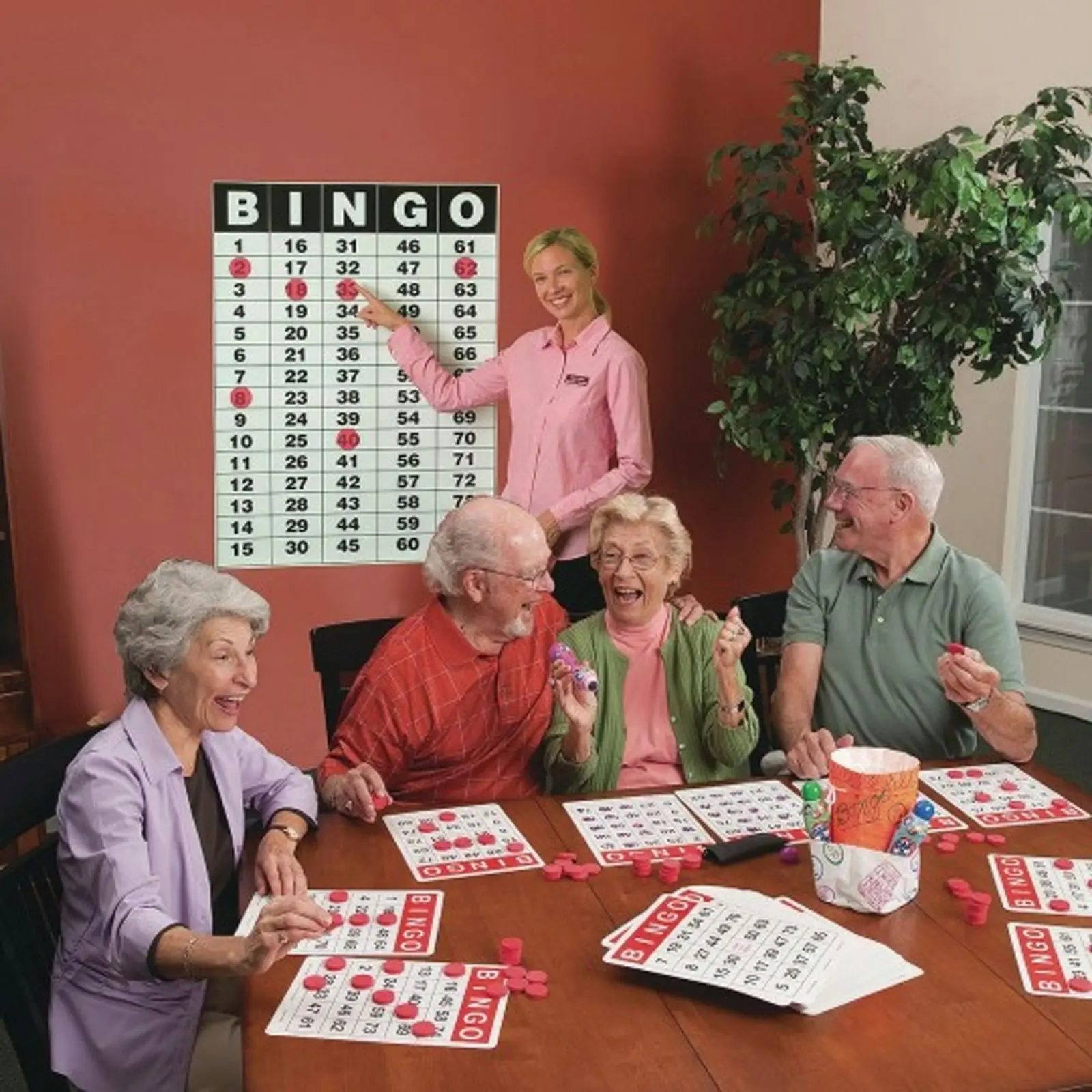 Bingo Masterboard Poster and Static Cling Chips Set