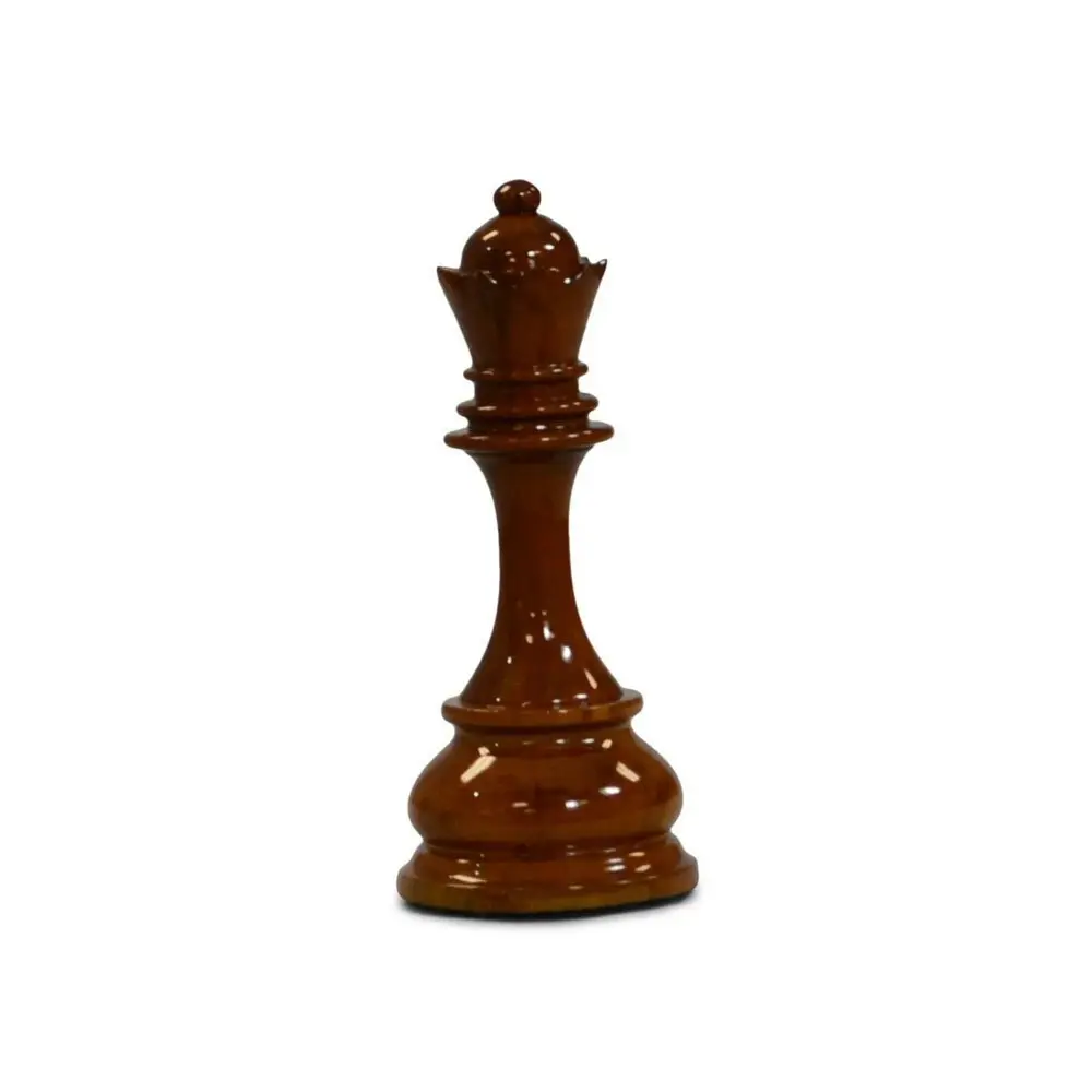 Yardgames 20cm (8 Inch) Handmade Teak Chess Pieces.  Play Queens Gambit.