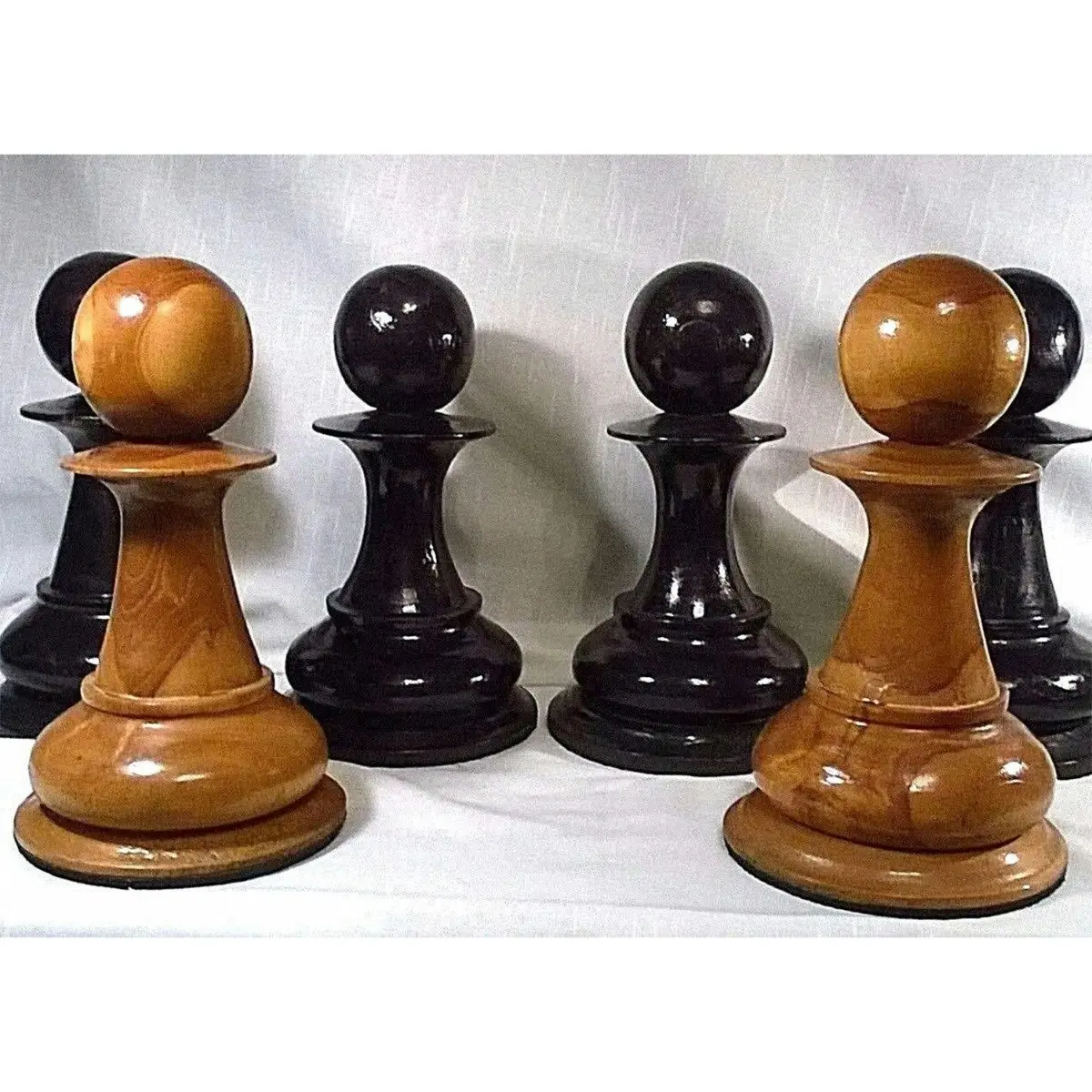 Teak Pawn from 60cm Chess Set - Dark