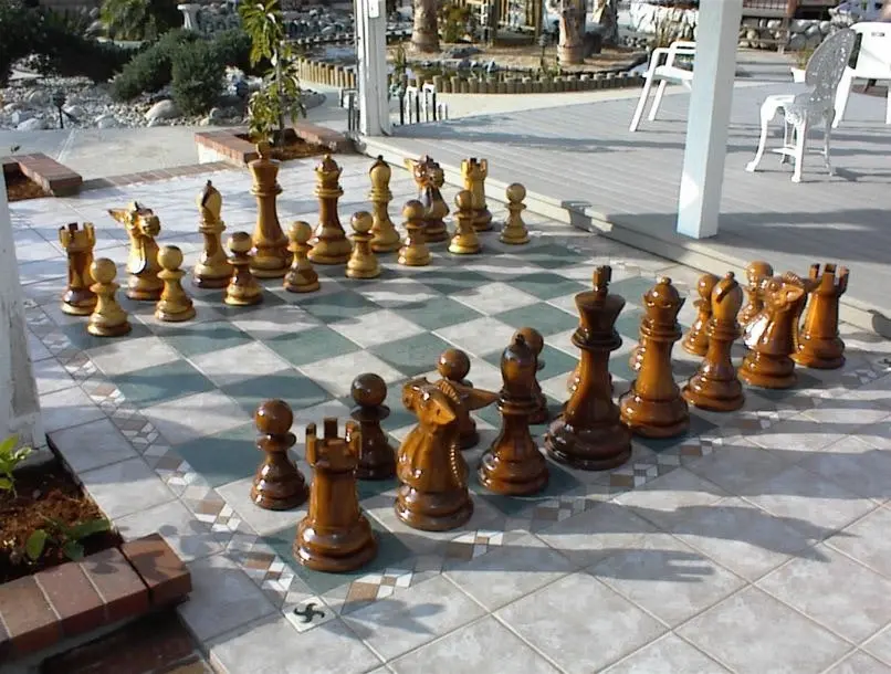 60cm (24 Inch) Teak Chess Pieces