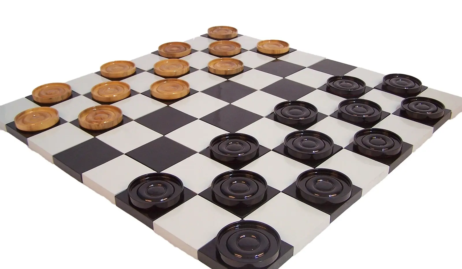 20cm (8 Inch) Teak Chess, Checkers and Board Package