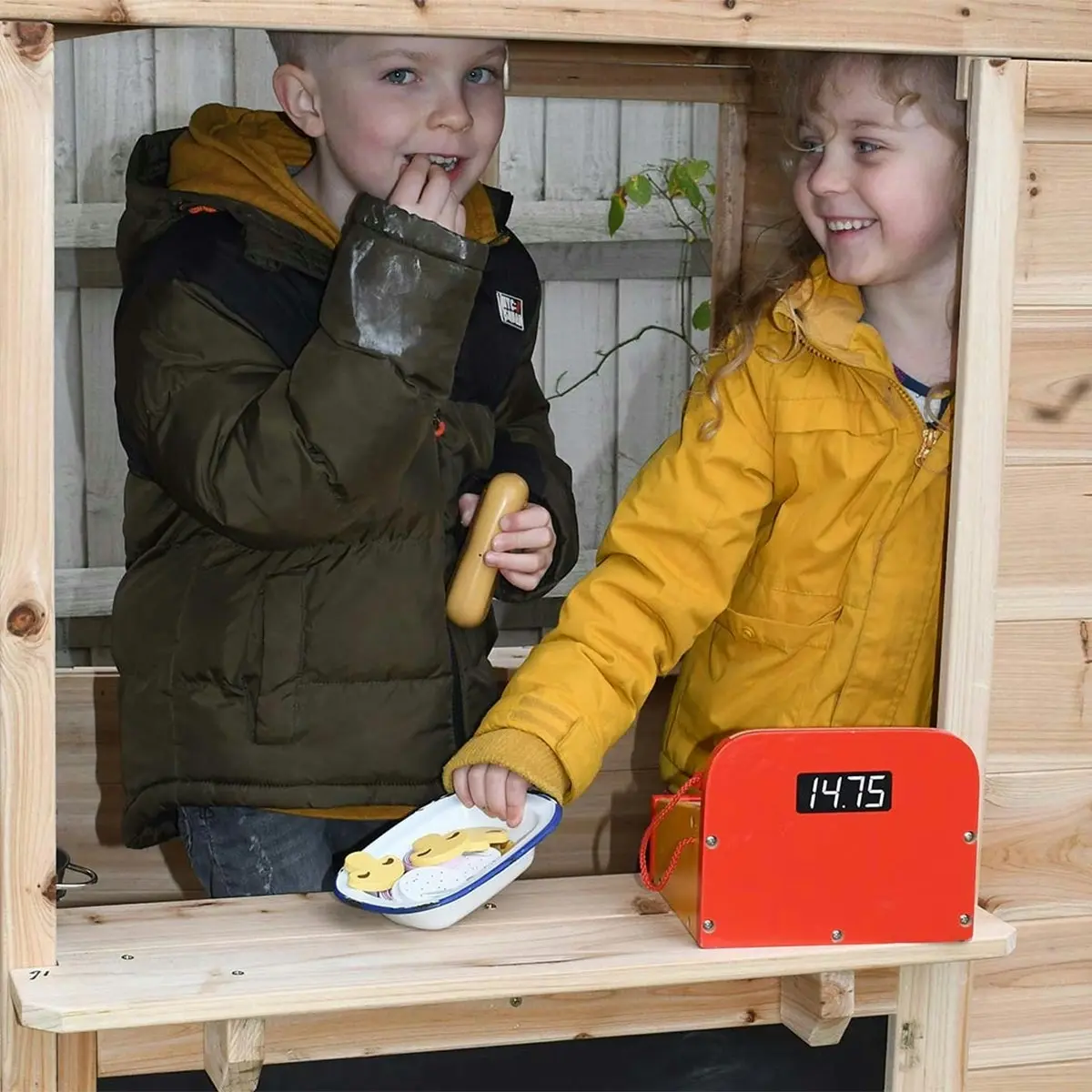 Cafe Shop Playhouse with Wooden Floor