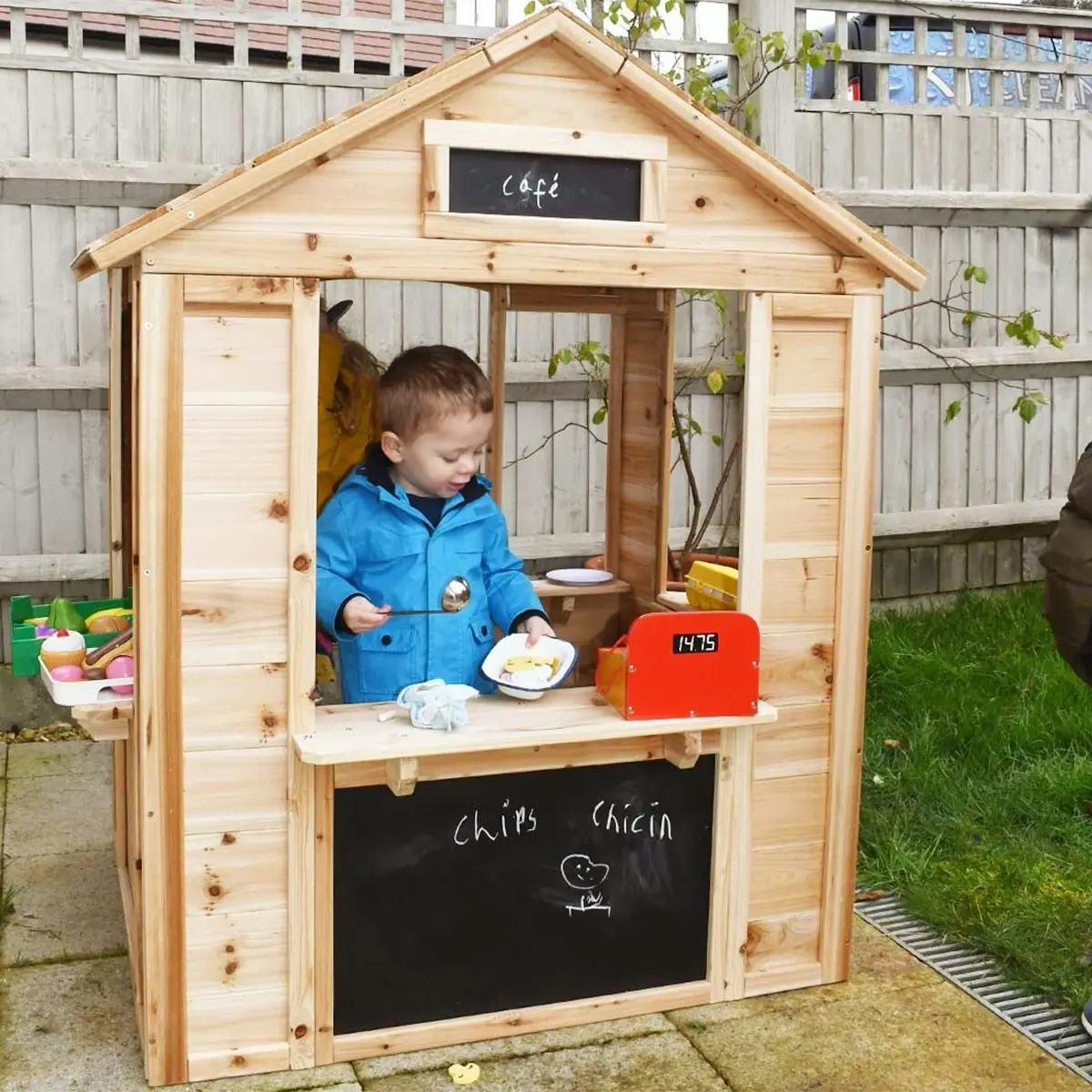 Cafe Shop Playhouse with Wooden Floor