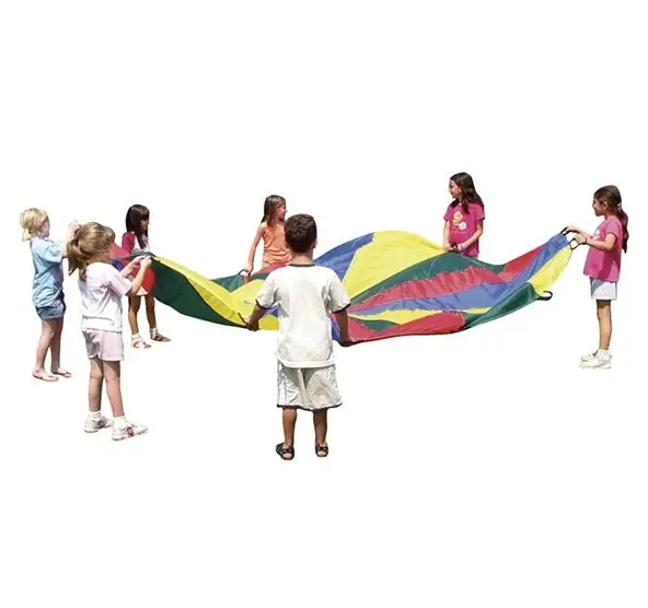 13.6m Diameter Fire Resistant Play Parachute with 32 Nylon Handles