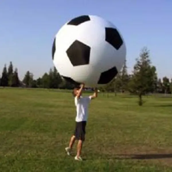 1.8m Black and White Dual Layered Heavy Duty Soccer Ball ( 6 Foot Diameter )