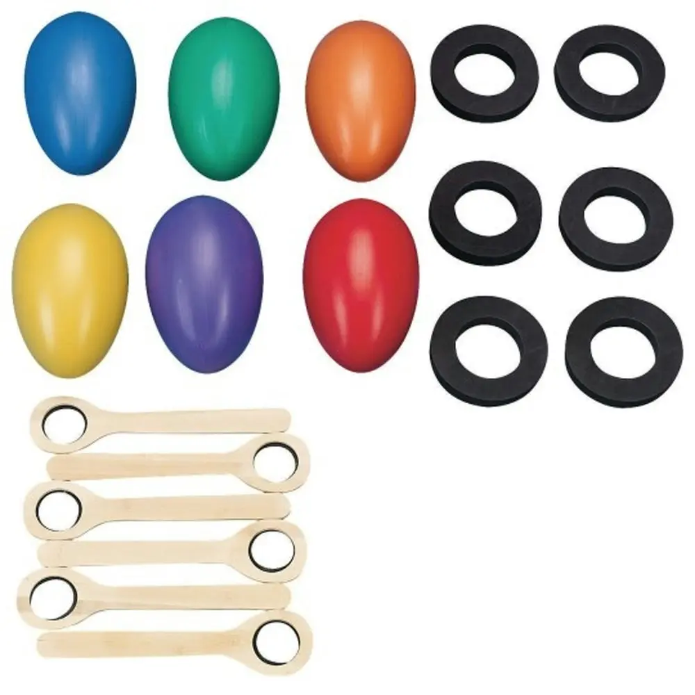 Spectrum Jumbo Ostrich Egg and Spoons (set of 6)