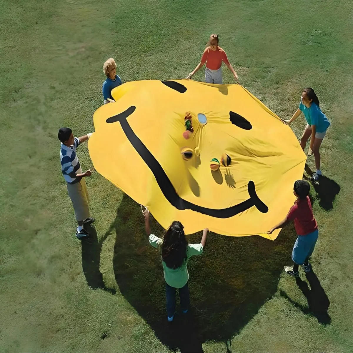 3.6m Diameter RipStop Smiley Face Playchute ( 12 foot Diamaeter )