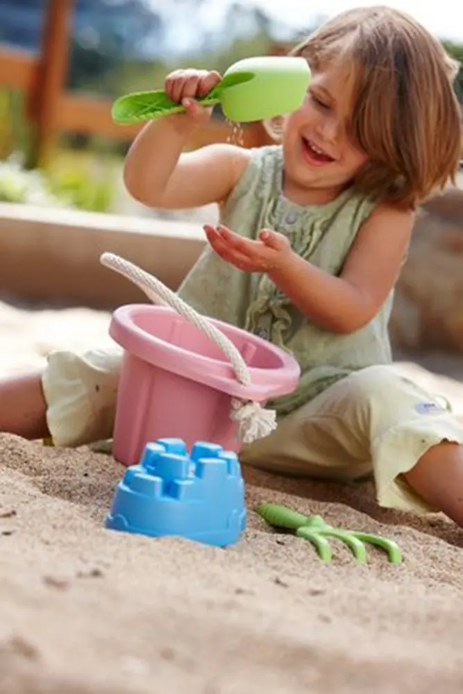 Sandpit and Sandbox 4 Piece Play Set - Pink