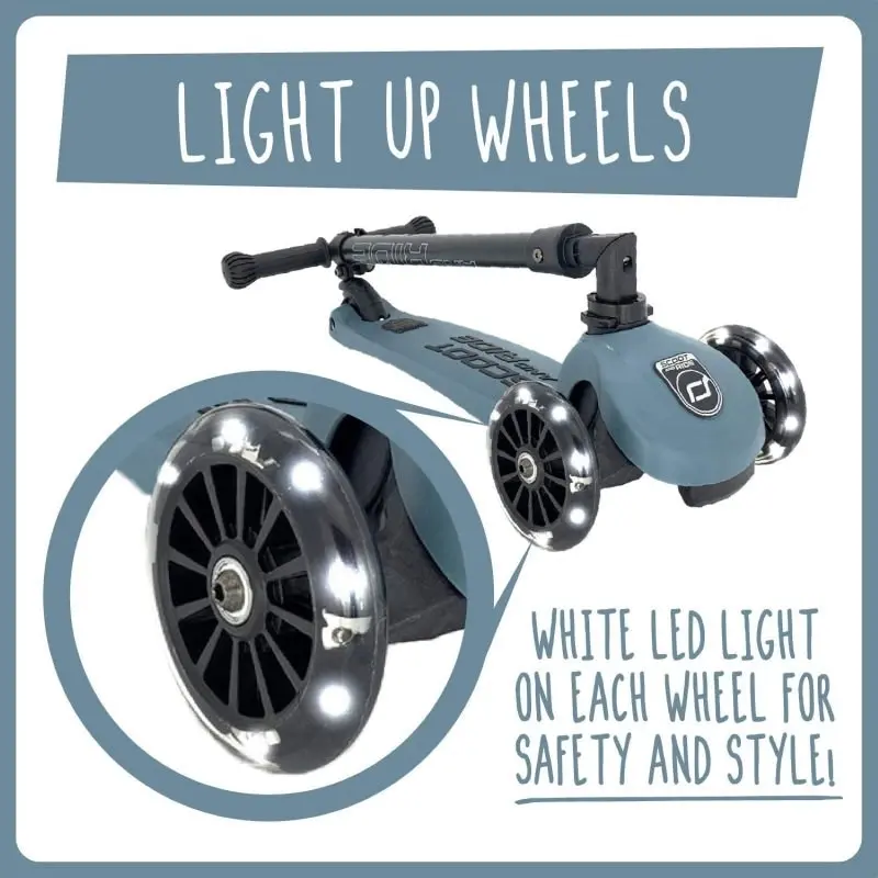 Scoot and Ride - Highway Kick 3  - LED Steel