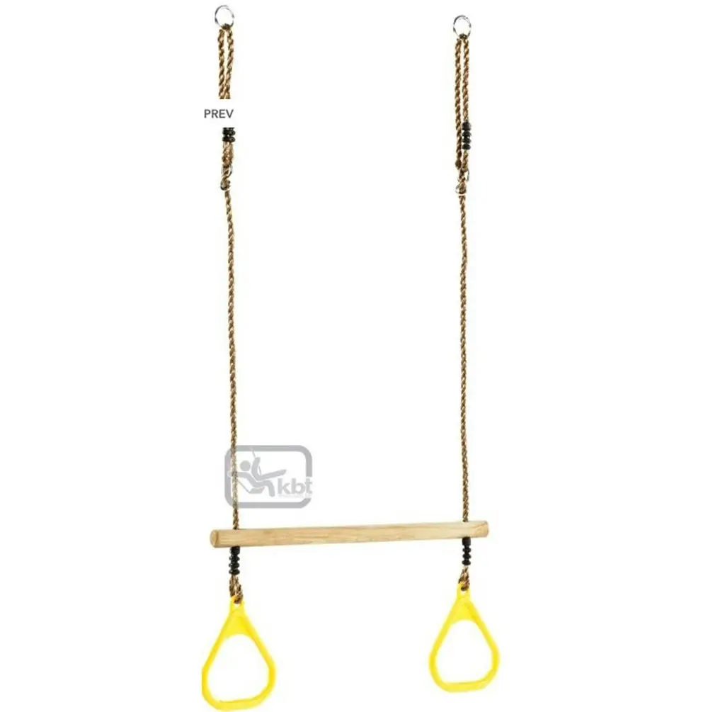 Wooden Trapeze with Ring Handles