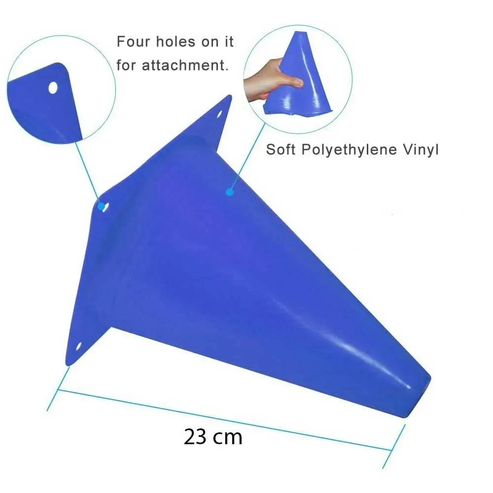 22cm PVC Field Marker Cone - Various Colours Available