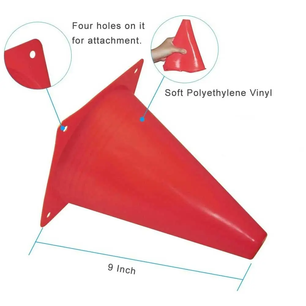 22cm PVC Field Marker Cone - Various Colours Available