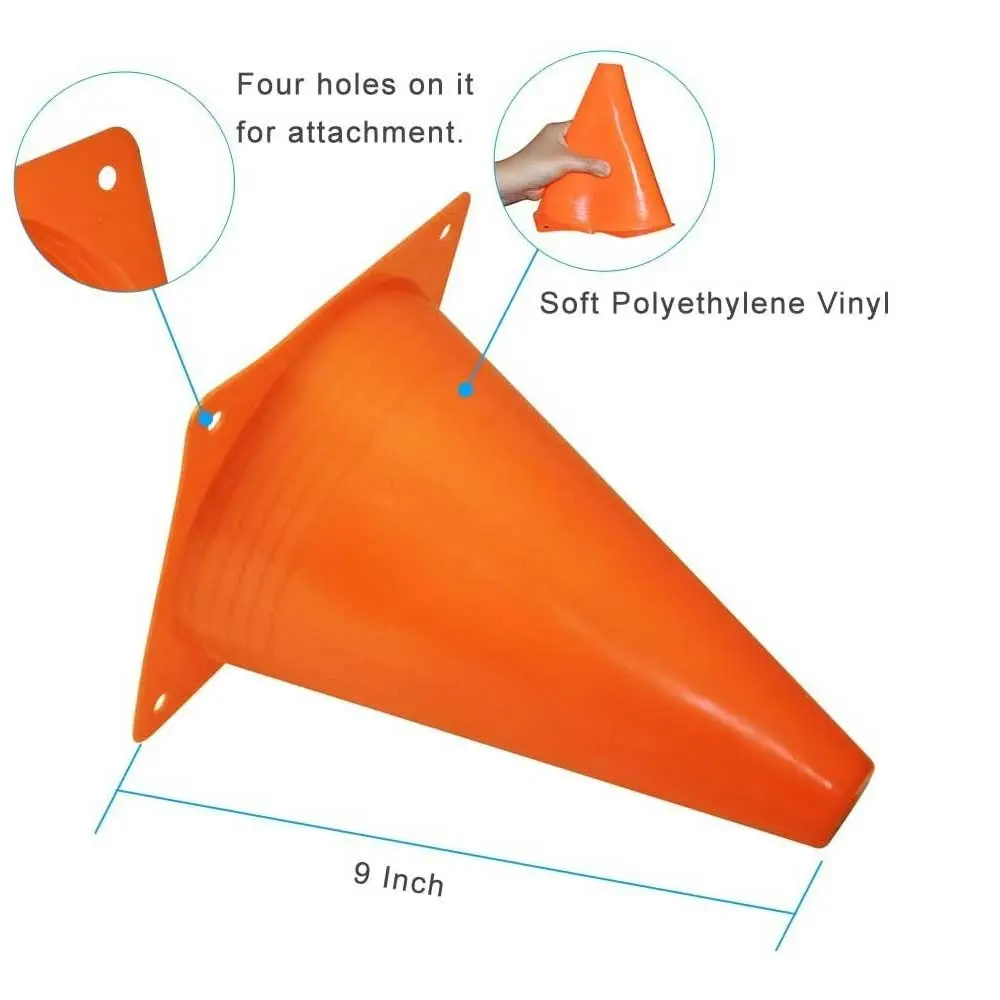 22cm PVC Field Marker Cone - Various Colours Available