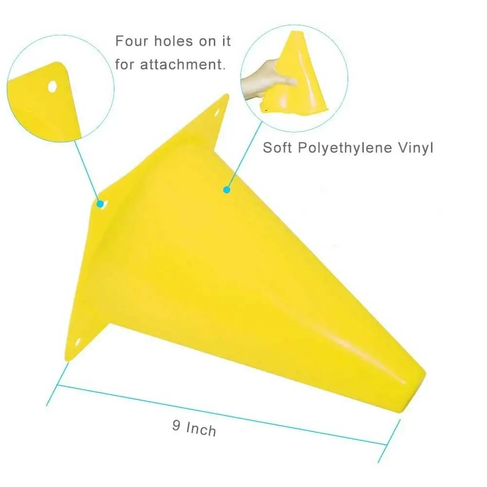 22cm PVC Field Marker Cone - Various Colours Available