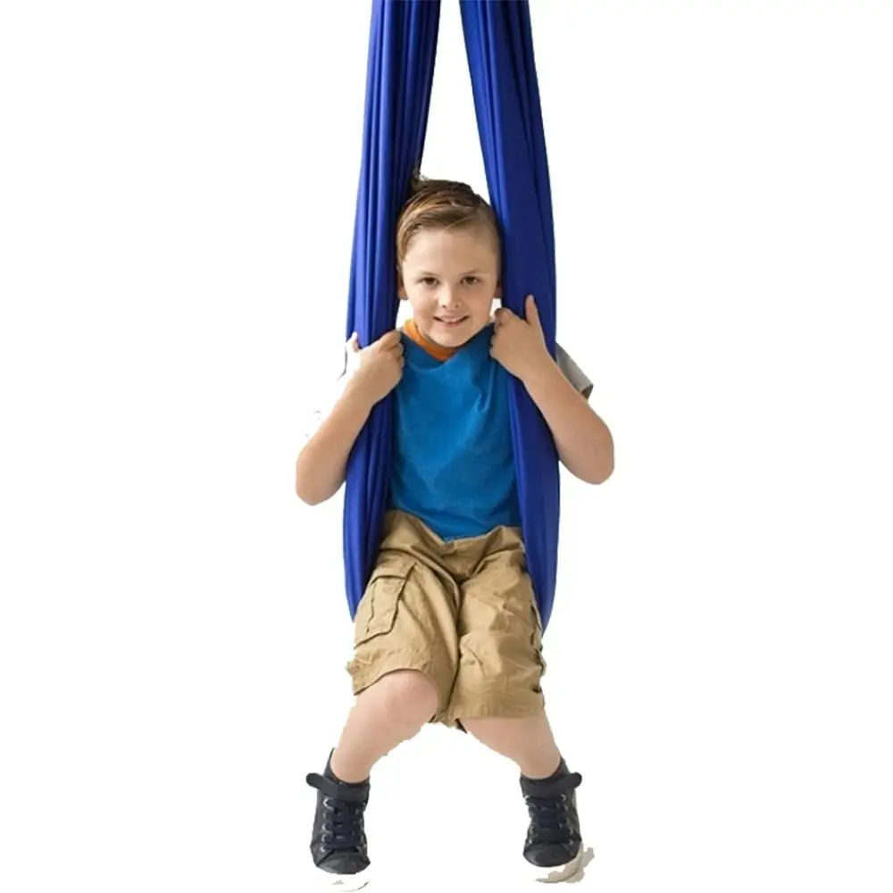 Lycra Double Layer Swing Hammock For Autism, Sensory Therapy for Kids and Teens - BLACK