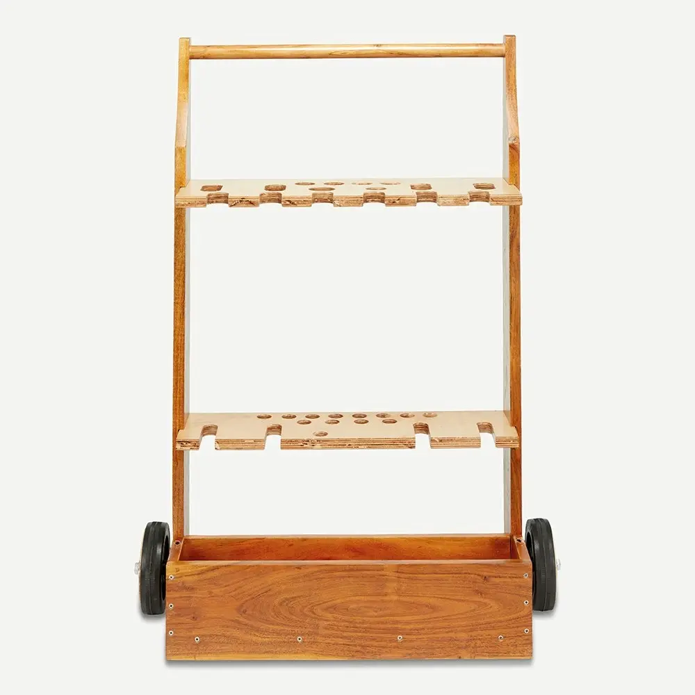 Wooden Croquet Storage Trolley