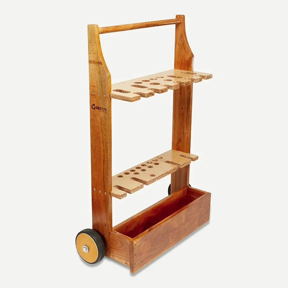 Wooden Croquet Storage Trolley