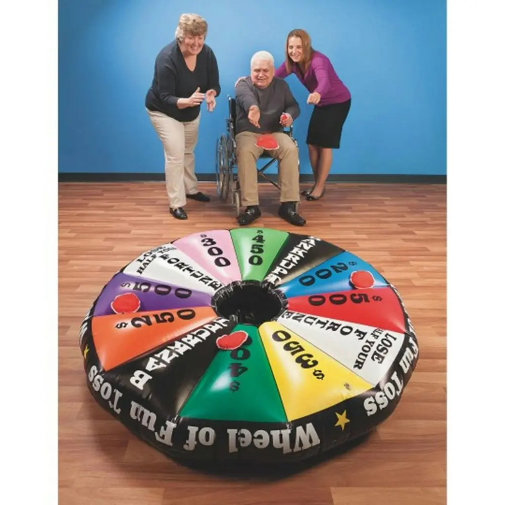 Wheel of Fun Giant Inflatable Toss Game.