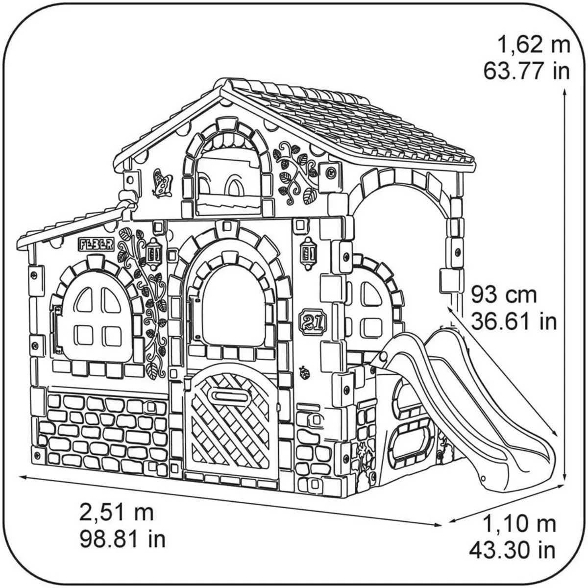 Feber Beauty Play House with Slide.