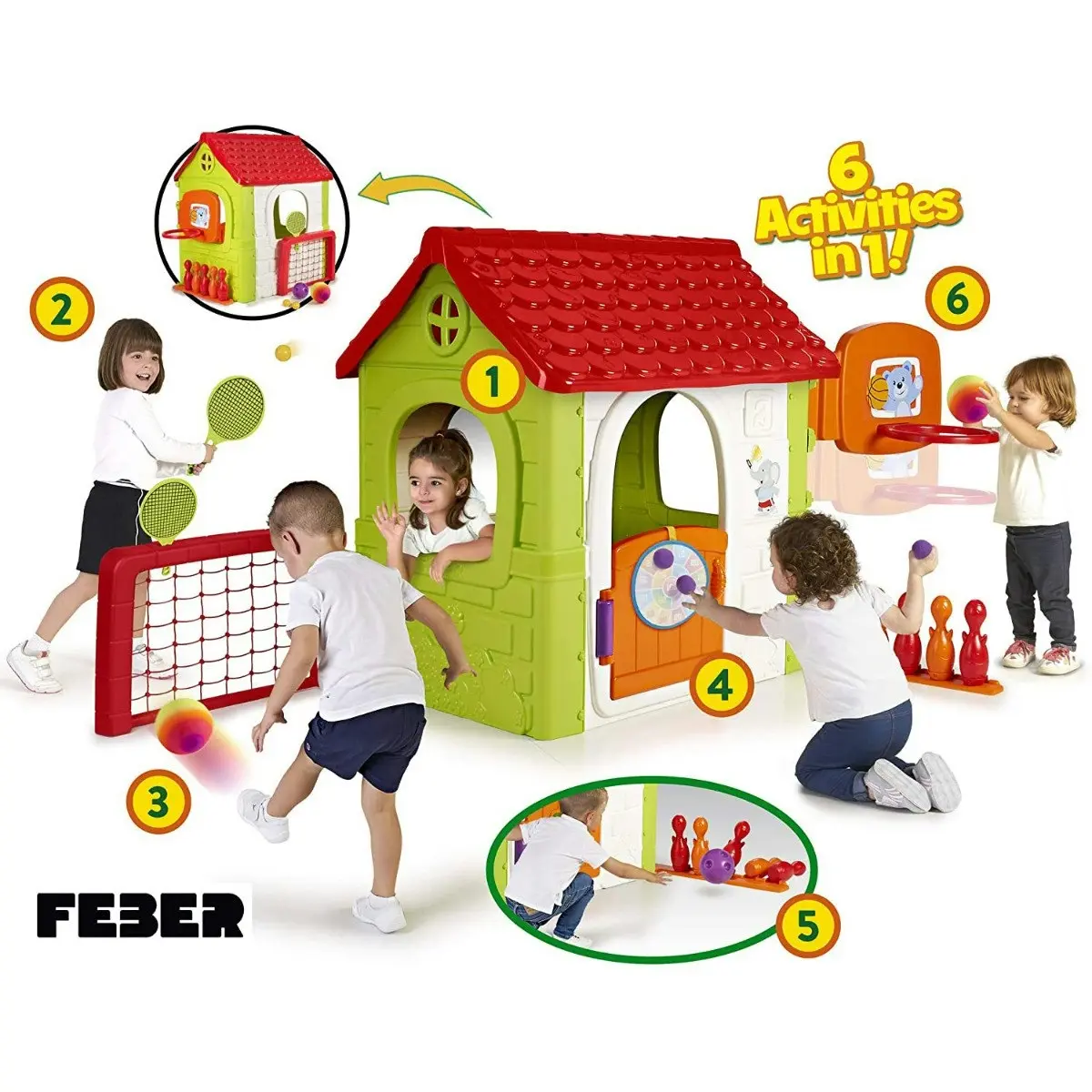 Feber Multi-Activity 6 in 1 Playhouse