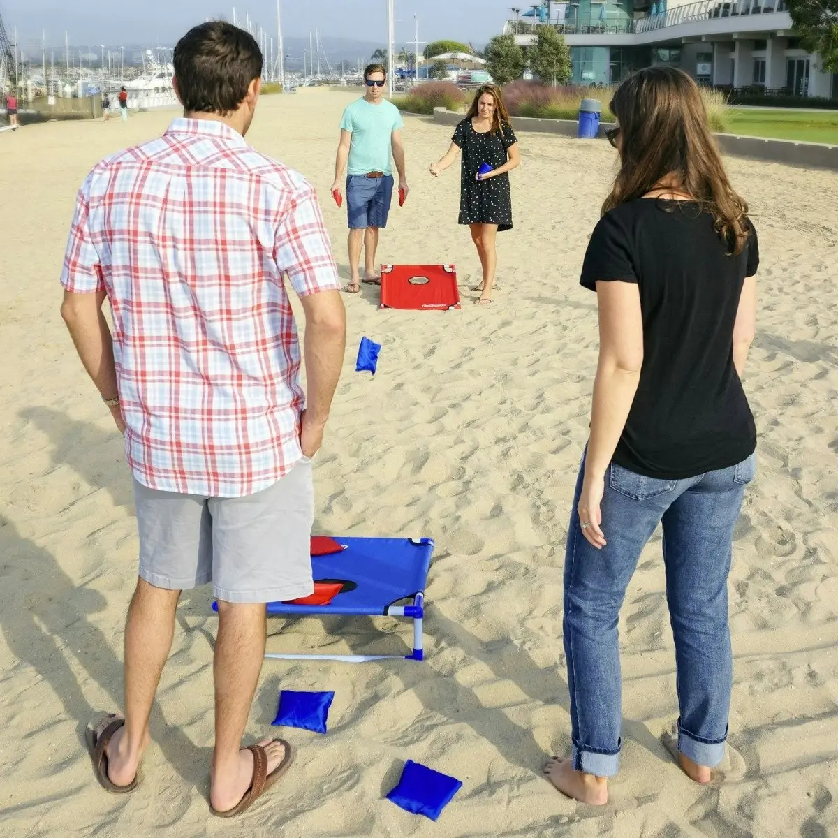 Portable PVC Cornhole Game (0.9m x 0.6m Tailgate Sized)