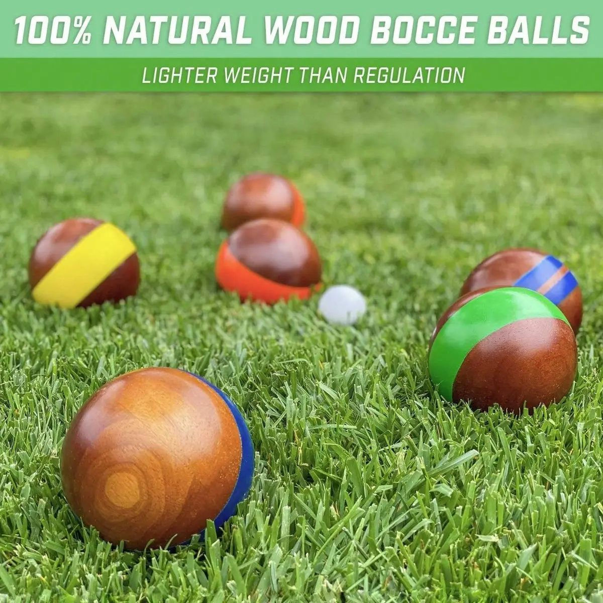 GoSports 100mm Hardwood Bocce Set