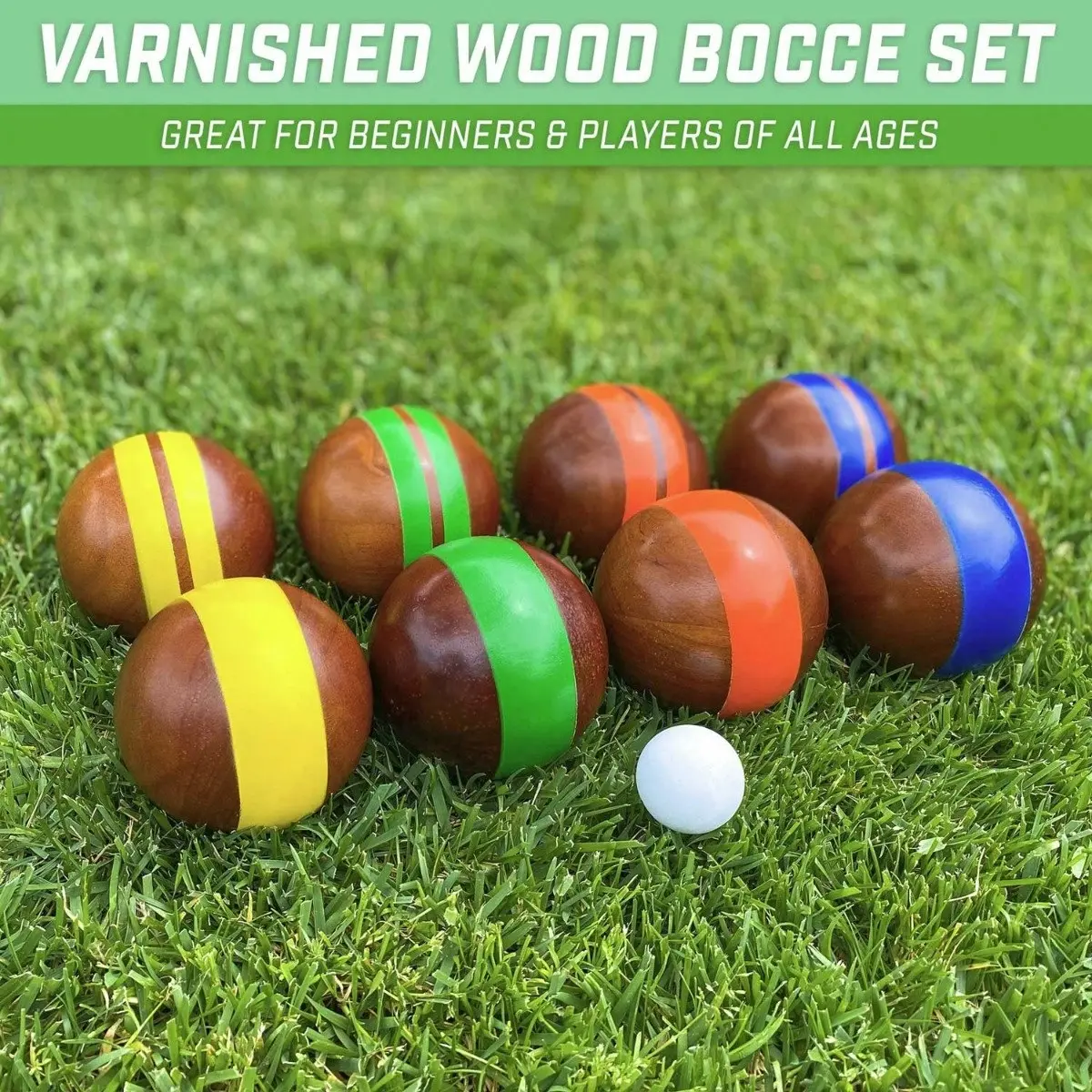 GoSports 100mm Hardwood Bocce Set