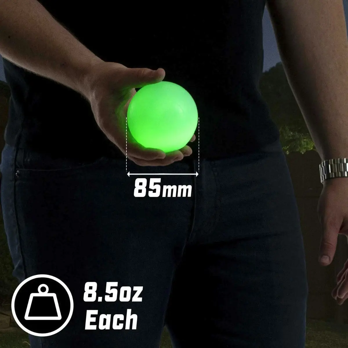 GoSports 85mm Light Up LED Bocce Ball Game Set