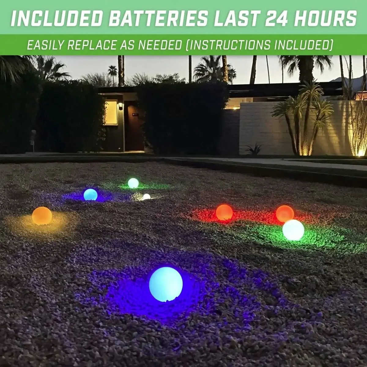 GoSports 85mm Light Up LED Bocce Ball Game Set