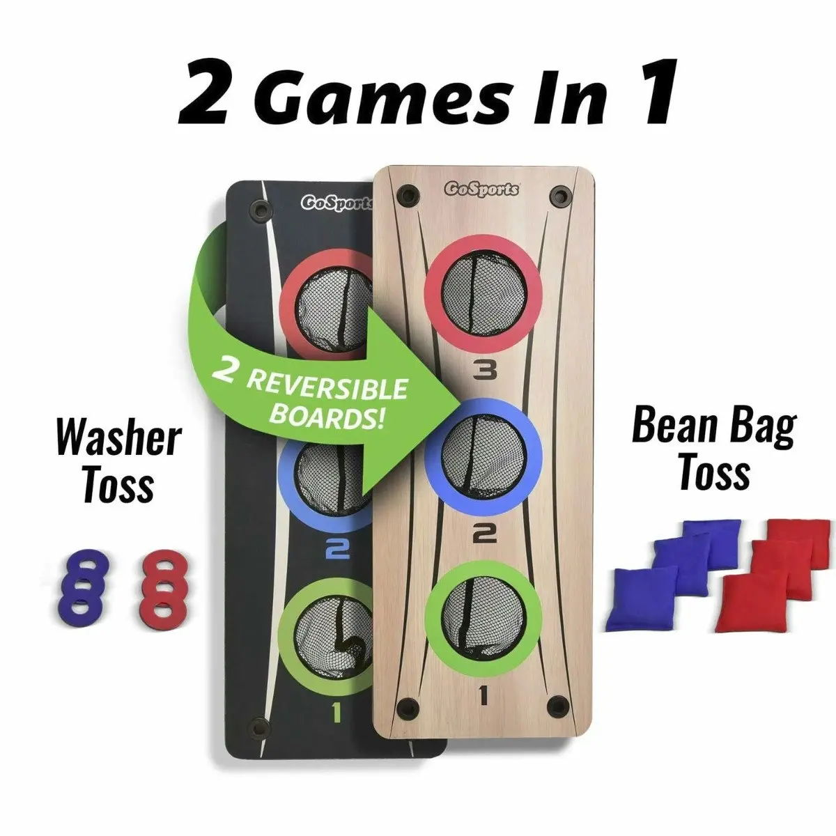 Bean Bag and Washer Toss 2-In-1 Family Game