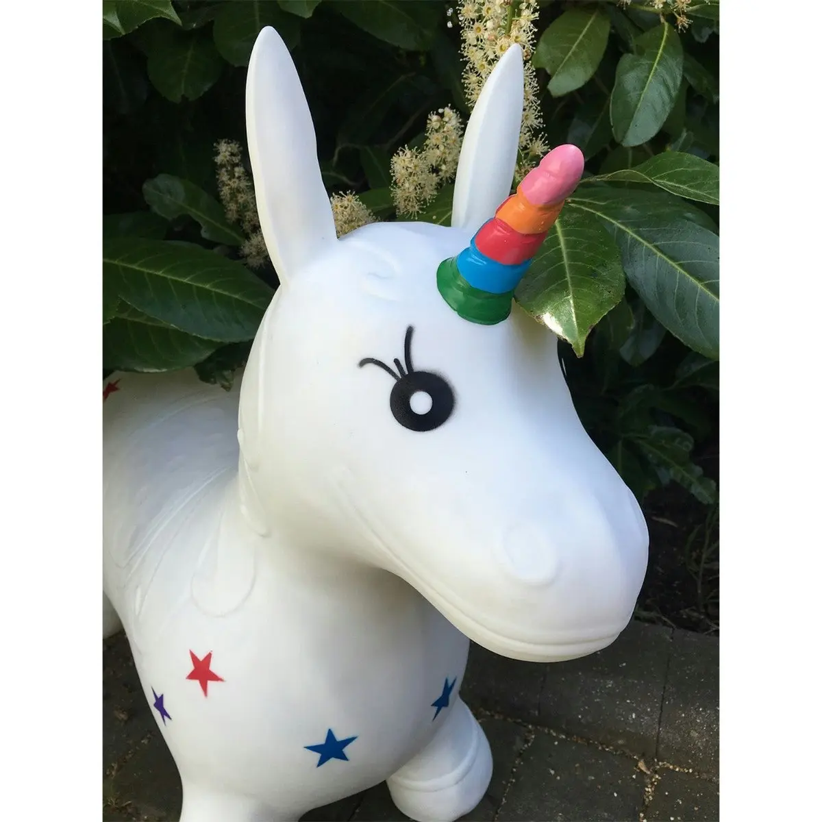 Happy Hopperz - White and Rainbow Decorate Your Own Unicorn ( Ages 12-36mths )