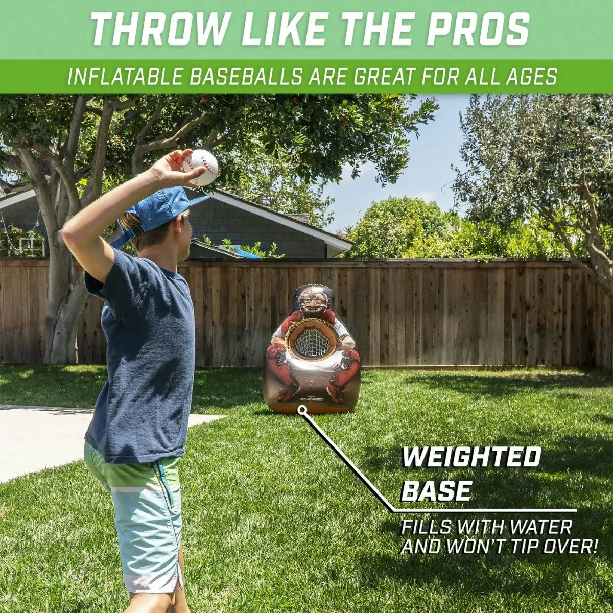 Inflataman Baseball and Softball Target Toss Pitching Challenge