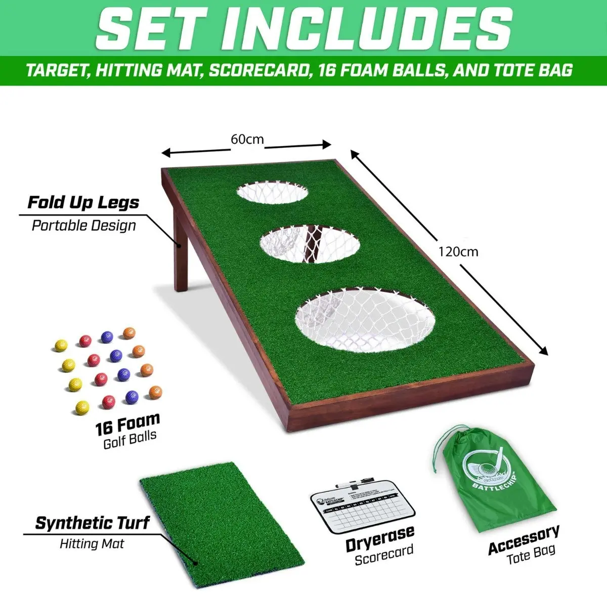 BattleChip Pro Golf Target Game - Backyard Family Game ( Clubs not included ).