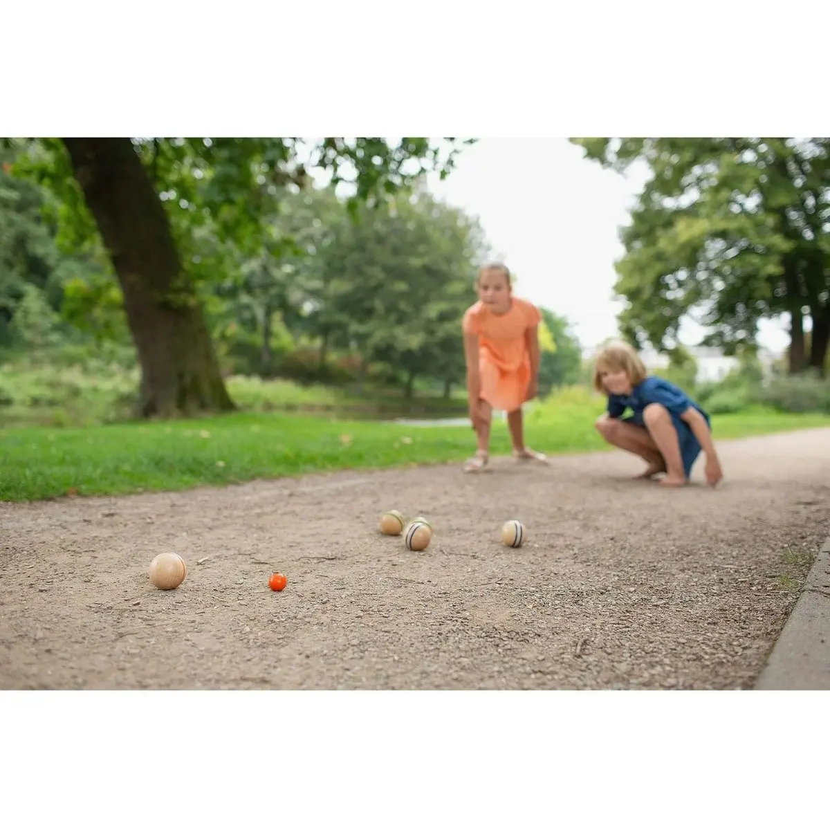 BS Toys - Wooden Boules Game Set.  Jeu de Boules.