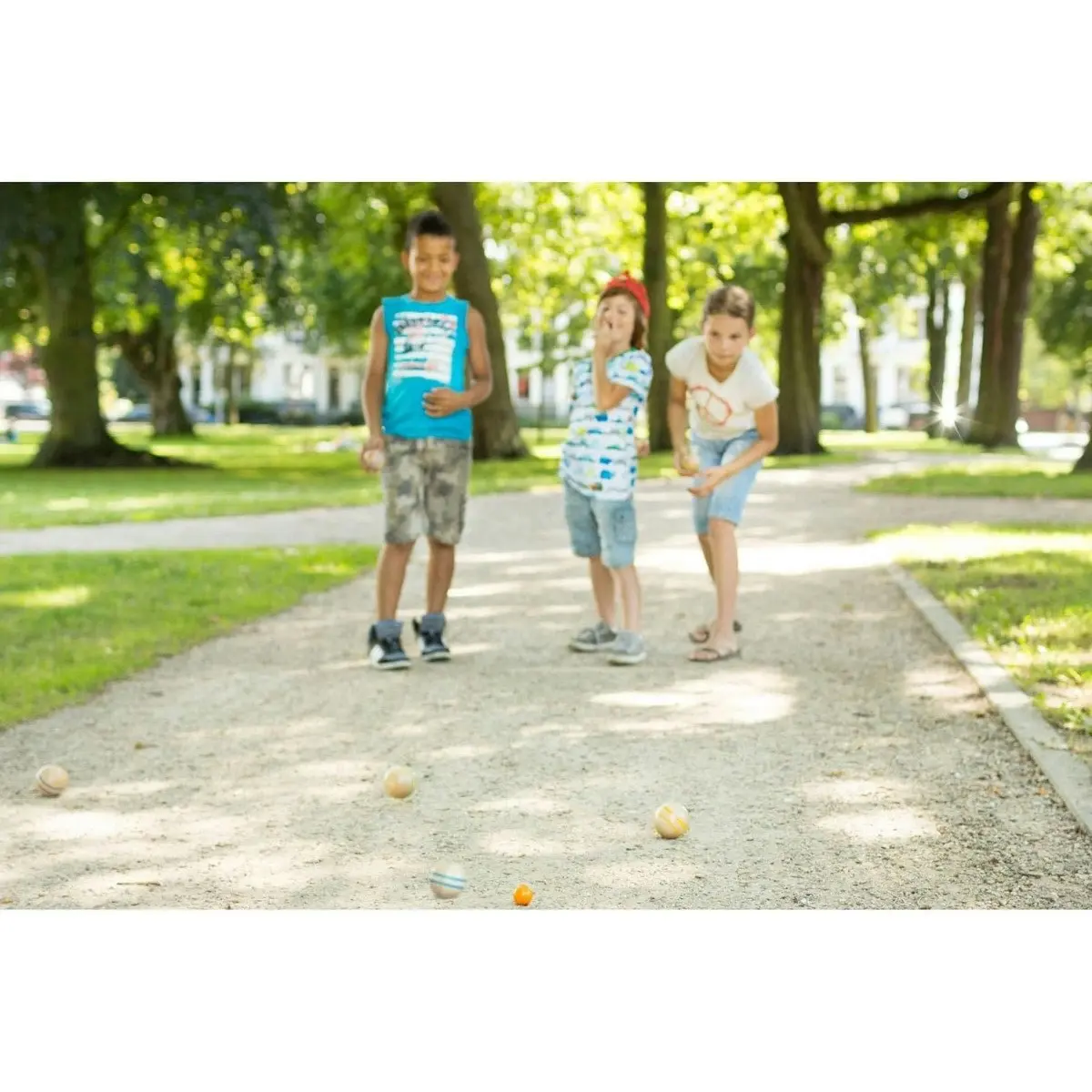 BS Toys - Wooden Boules Game Set.  Jeu de Boules.