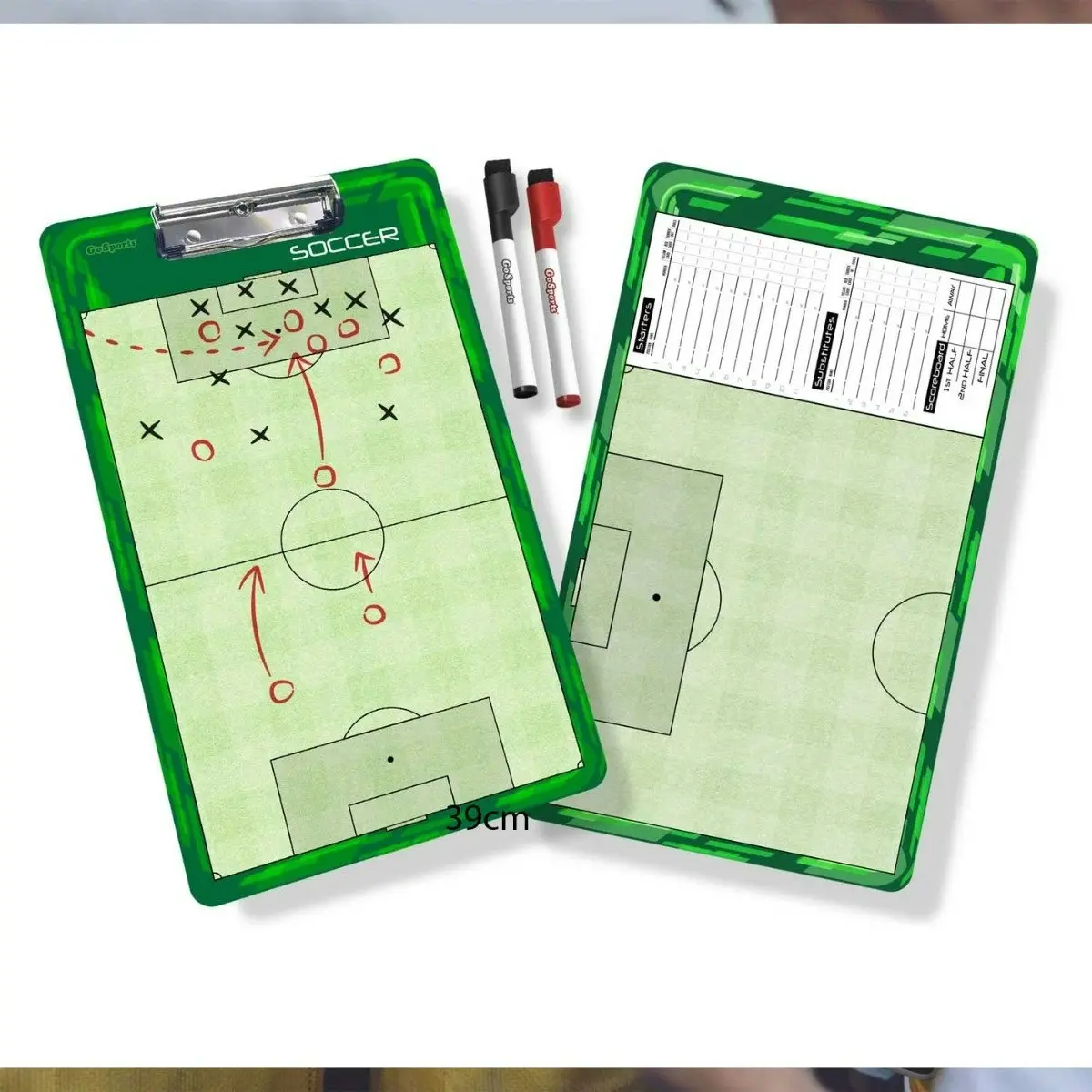 Premium Soccer Coaches Boards - 2 Sided, Dry Erase Clipboards