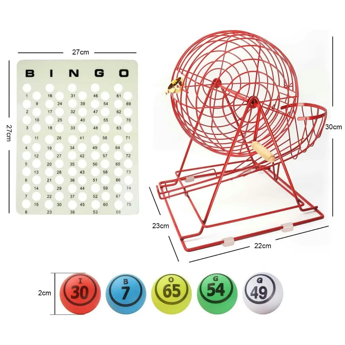 Professional Bingo - Housie Set with 30cm High Cage and Calling Board