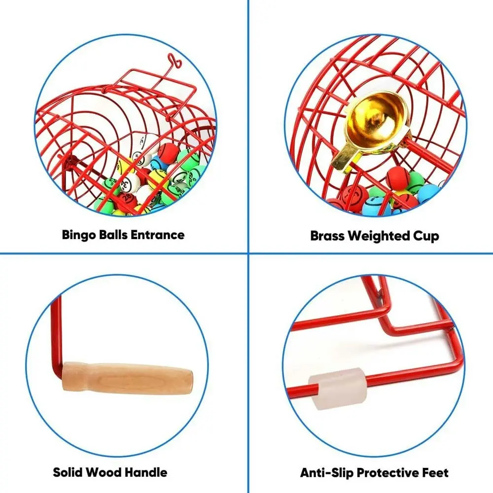 Professional Bingo - Housie Set with 30cm High Cage and Calling Board