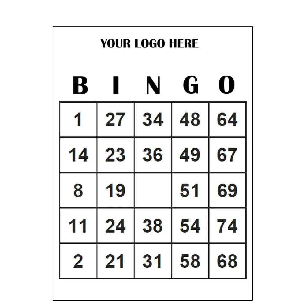 Customisable Giant A4 Sized Bingo Cards - 175gsm CardStock. Pack of 25.