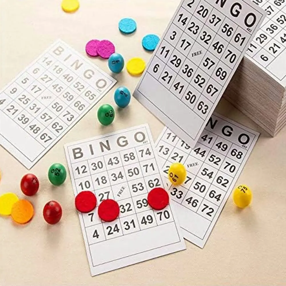 Bulk Pack of 60 Classic 15cm x 10cm Cardstock Bingo Cards. System 25 of 75.