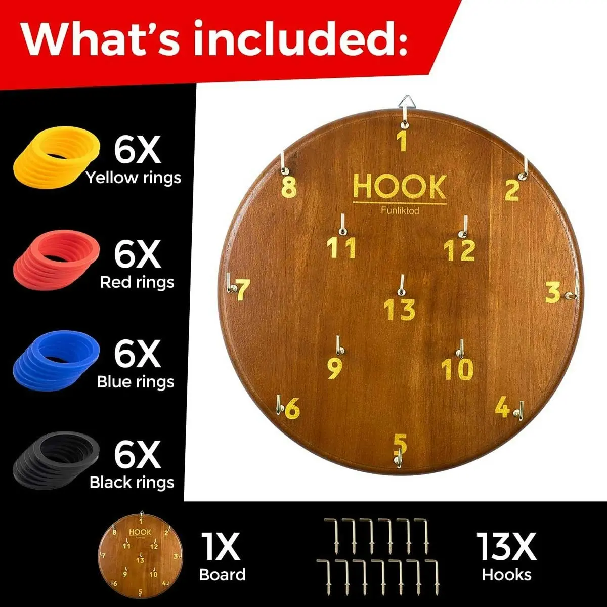 Premium Hookey Board Family Ring Throwing Game