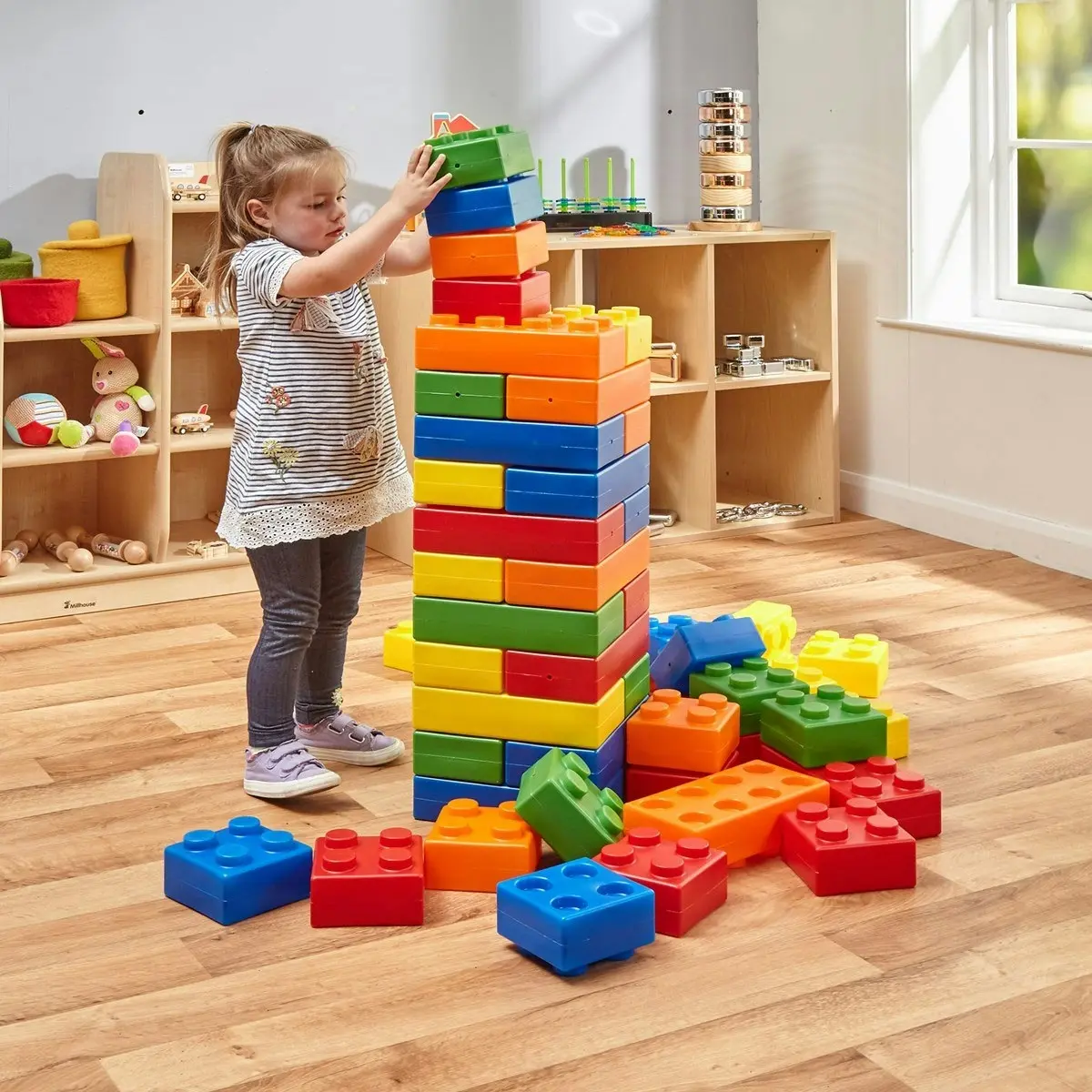 Maxi Giant Building Blocks - 50 Various Coloured Pieces