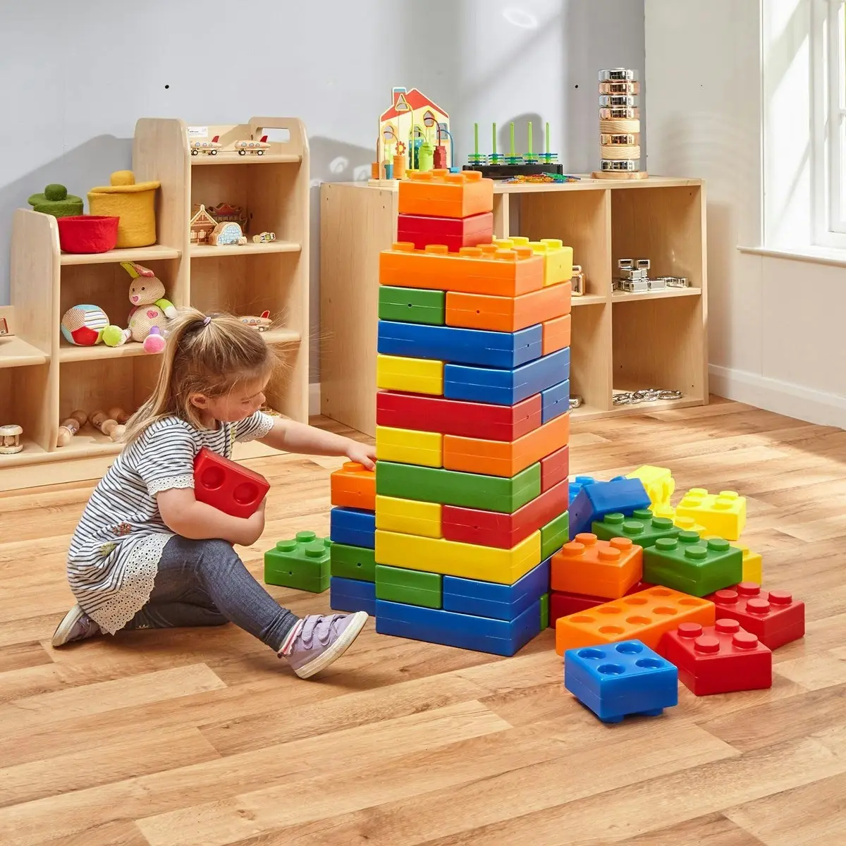 Maxi Giant Building Blocks - 50 Various Coloured Pieces