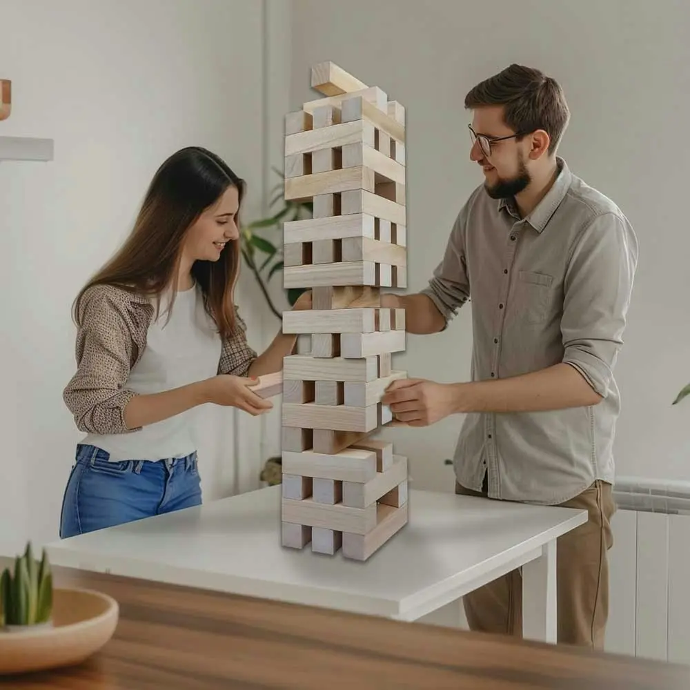 Giant Tumbling Tower Game - Kid Friendly Superlight Blocks