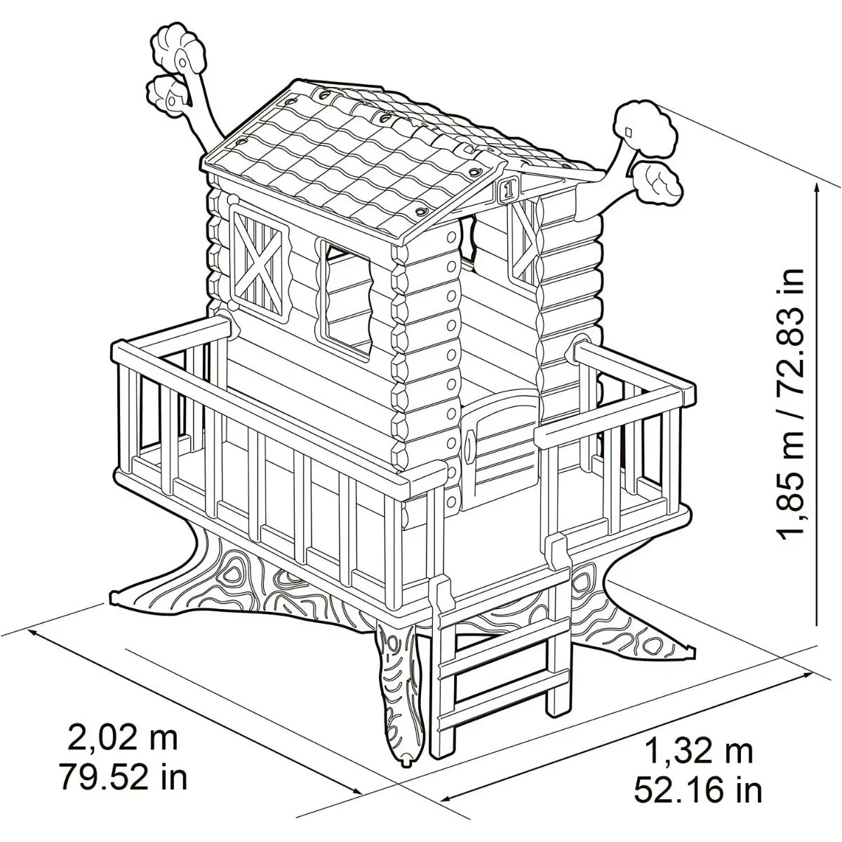 The Feber Tree House with Balcony