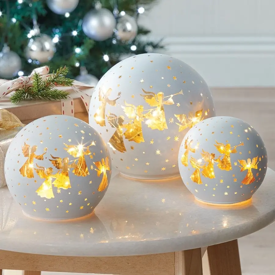 Christmas Angel Globes Set