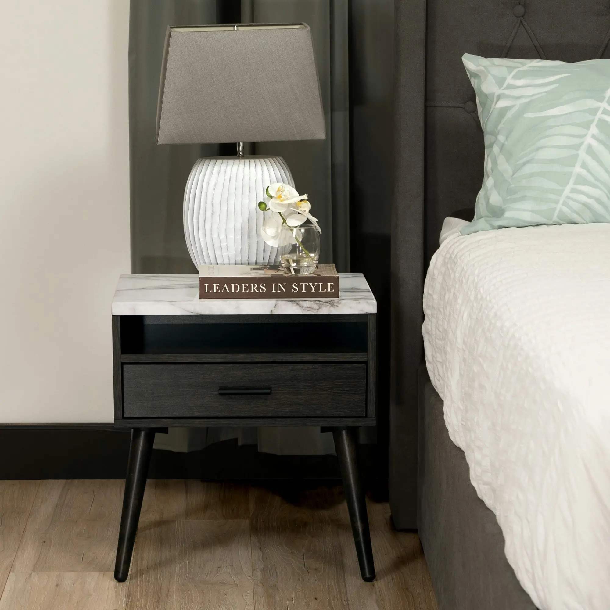 Marcello Bedside Table Dark Brown