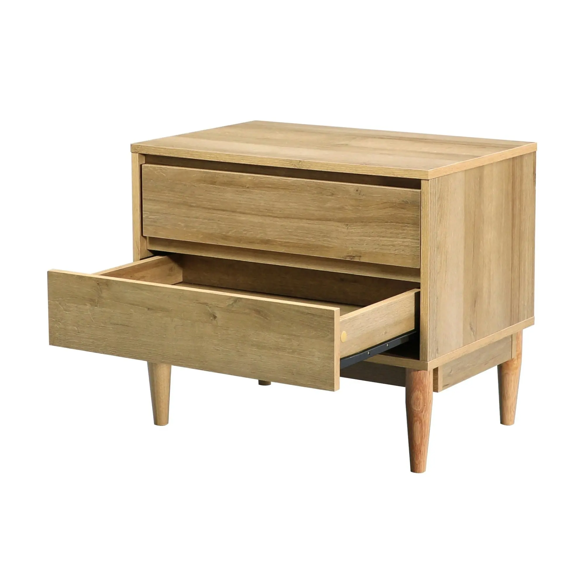 Anderson 2 Drawers Bedside Table Riviera Oak