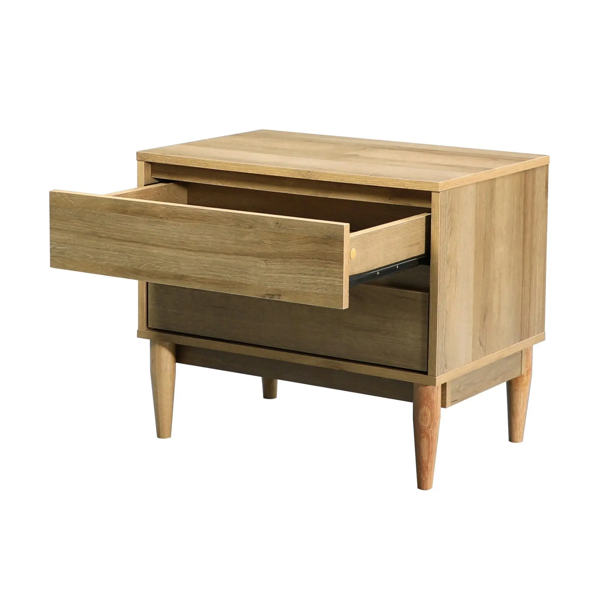 Anderson 2 Drawers Bedside Table Riviera Oak