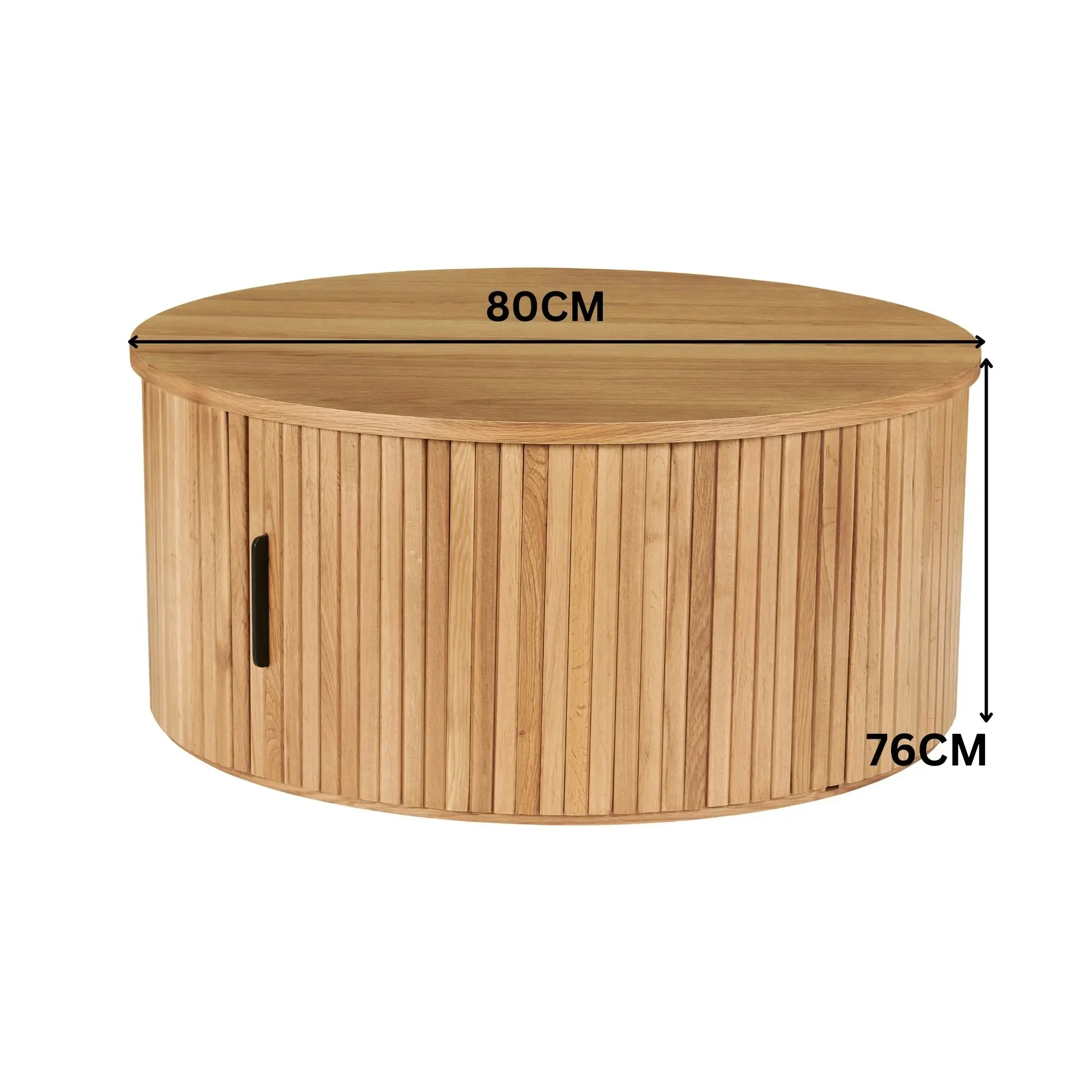 Norman 80cm Timber Round Coffee Table Natural